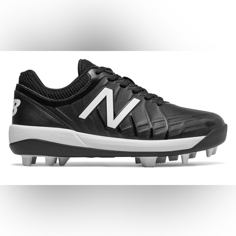 NEW BALANCE 4040V5 YOUTH MOLDED CLEATS - BLACK/WHITE (J4040BK5) - Size 2